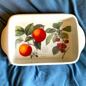Kew Royal Botanic Gardens casserole apples and cherries baking dish 10.5” x 7.5”